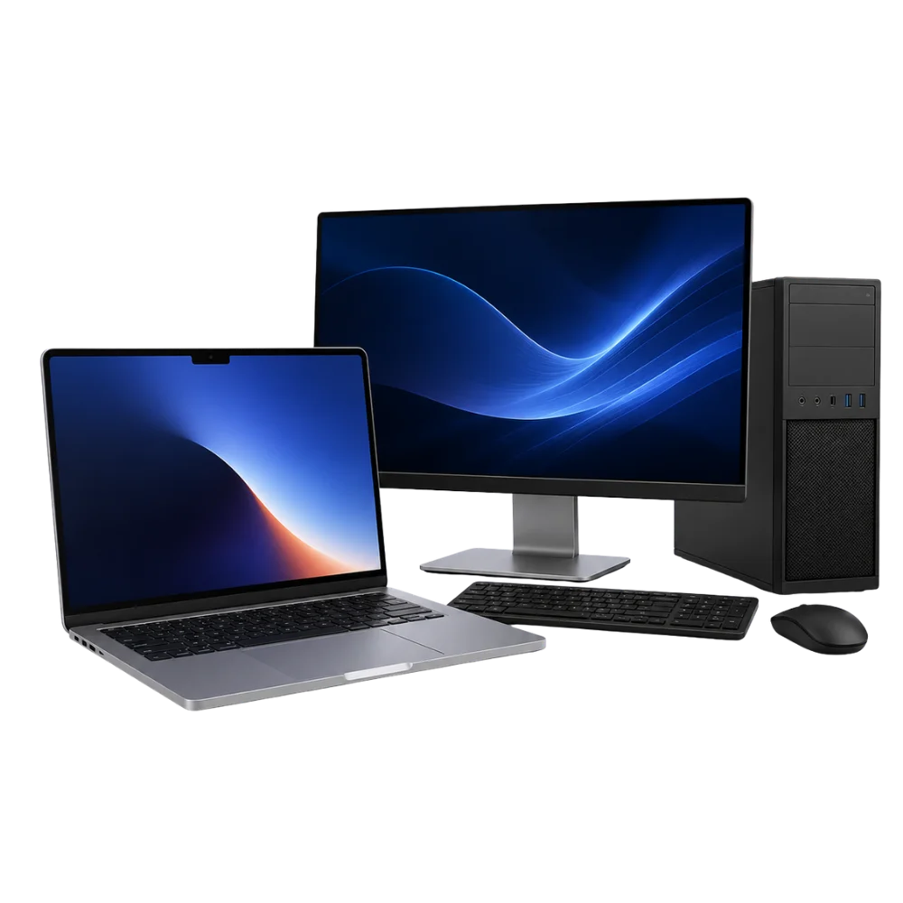 Computer system support for laptops and desktop computers in Darwin