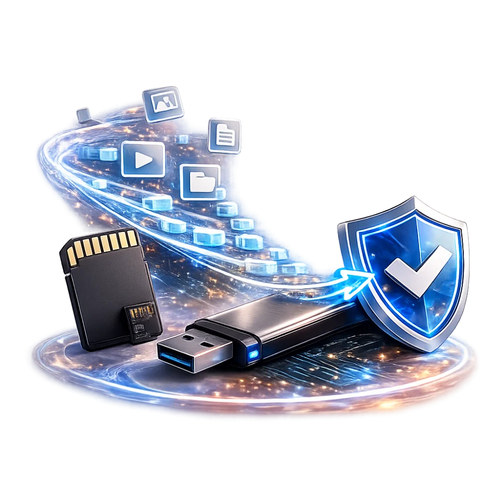 USB and memory card recovery